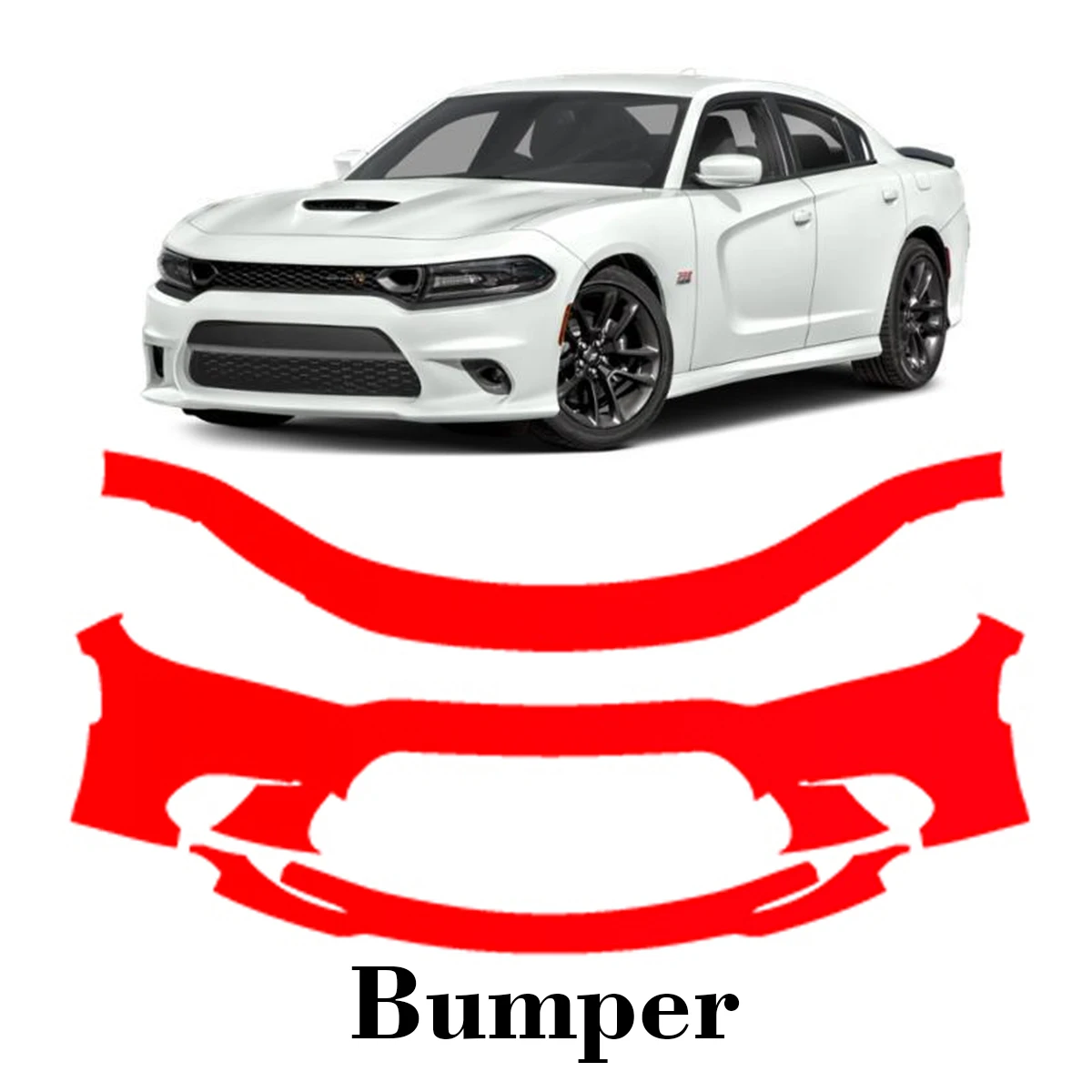 

Автомобильная предварительно вырезанная защитная пленка для краски, передний бампер, защита от царапин, внешний ТПУ PPF для Dodge Charger Scat Pack 2015-2019