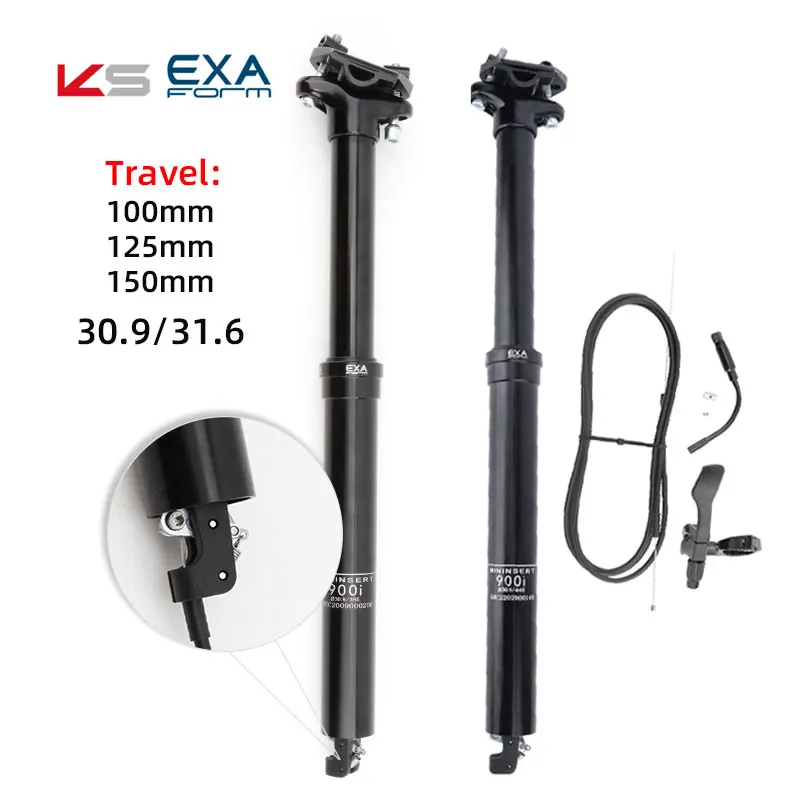 

KS 900i Dropper Seatpost 30.9 31.6mm Bicycle Tube 125 150mm Travel Internal Routing Cable Remote Mountain Bike Post