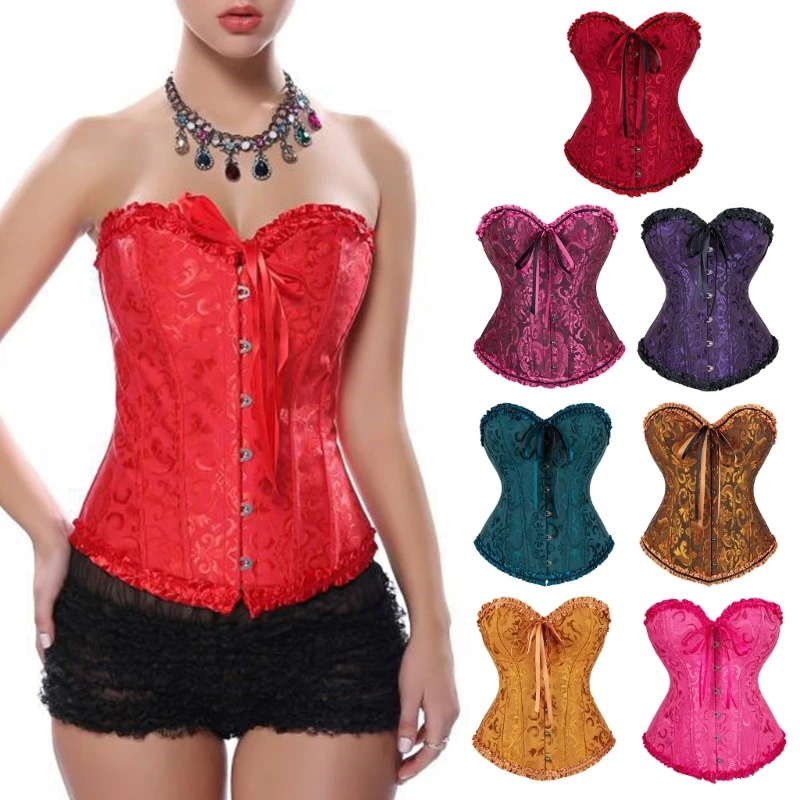 Elegant Corset Lingerie Waistband for Women Gothic Costume Shapewear Sensual Underbust Women Laceup Tops