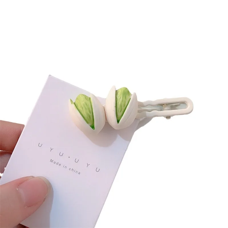 Korean Cute Pistachio Imitation Food Hair Clip Girls Sweet Trend Side Clip Party Accessories Headwear