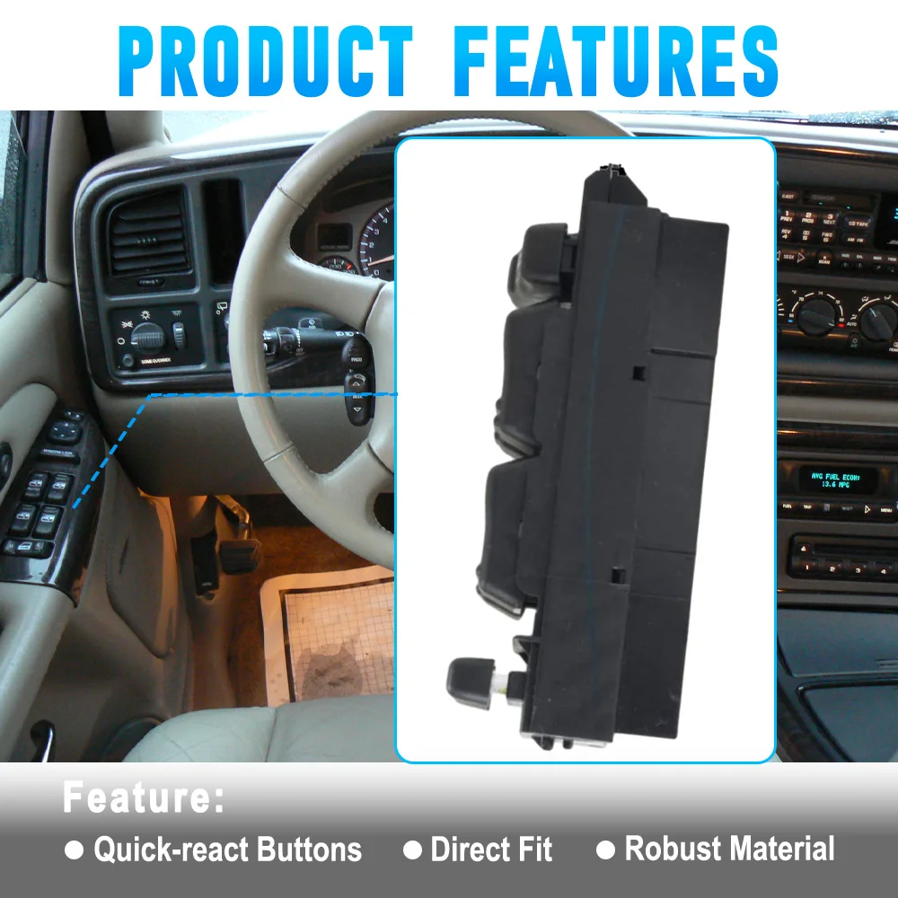 

Car Electric Power Window Control Switch For Chevrolet Avalanche Silverado GMC Sierra Yukon 15062650, 15062650G, 15720127