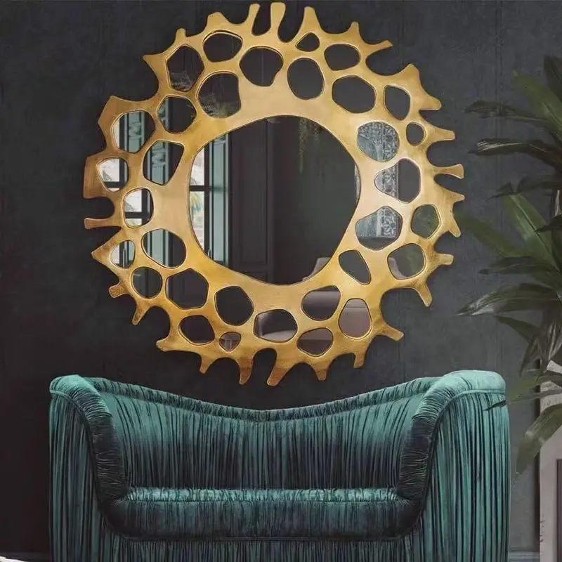 Table side background wall decorative mirror porch sunglasses bathroom mirror makeup mirror