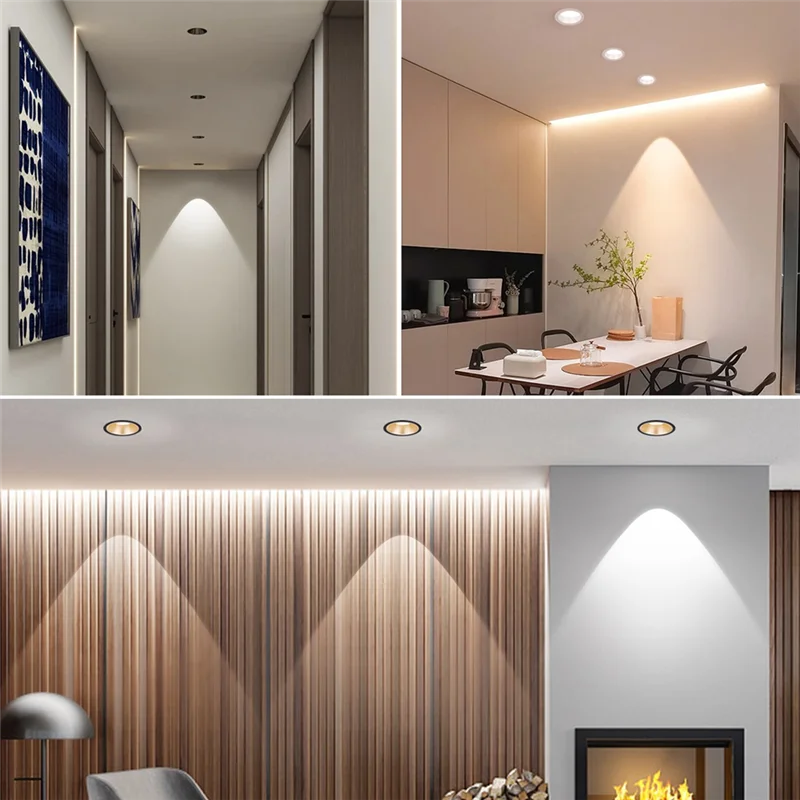 PHFU-Showcase الإضاءة الزخرفية الألومنيوم LED بقعة الأضواء لمبة 7 واط 110 فولت 220 فولت راحة النازل مصباح السقف