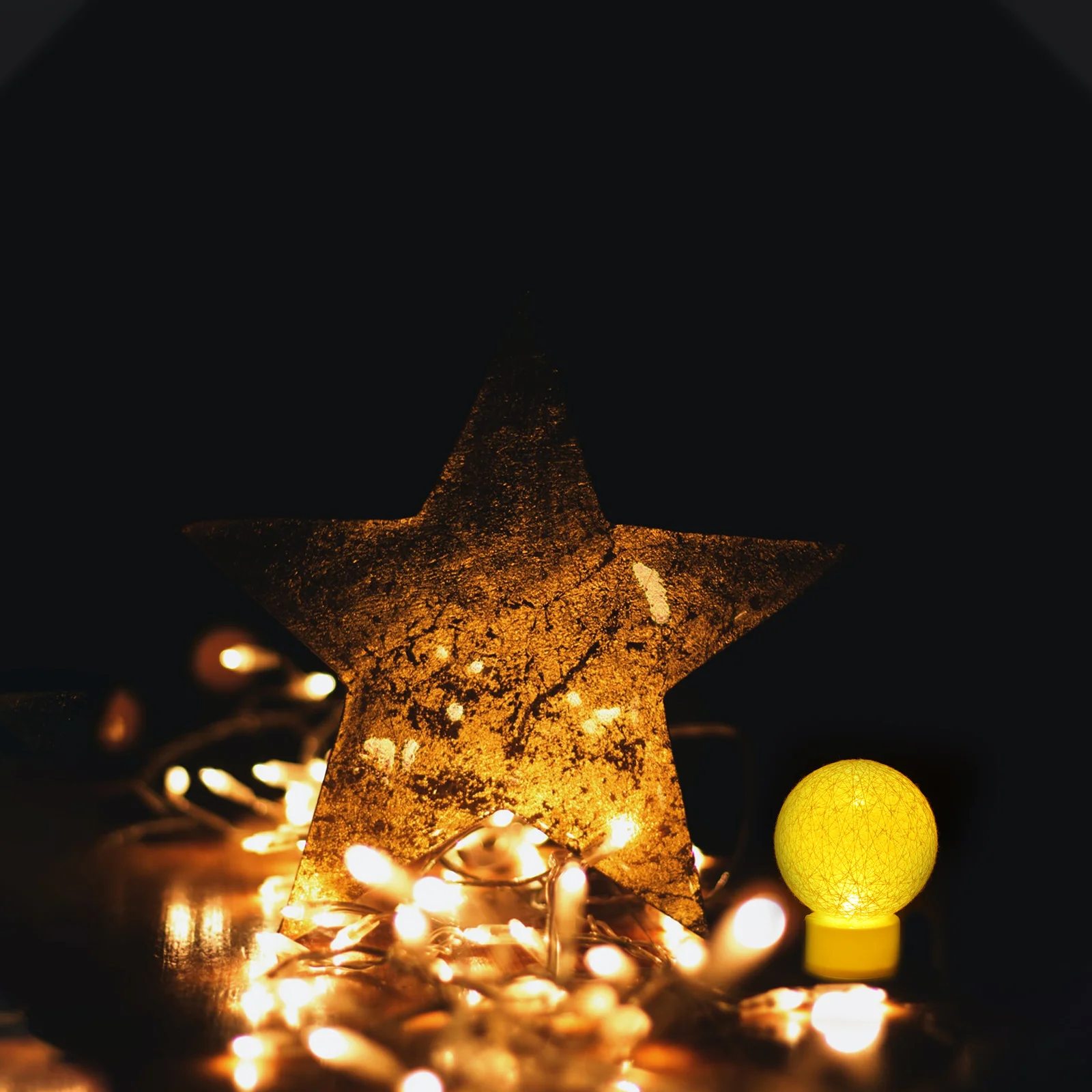 

10 Pcs Night Market Lamp Decoration Led Balls Holiday Lights Tiny Cotton Thread