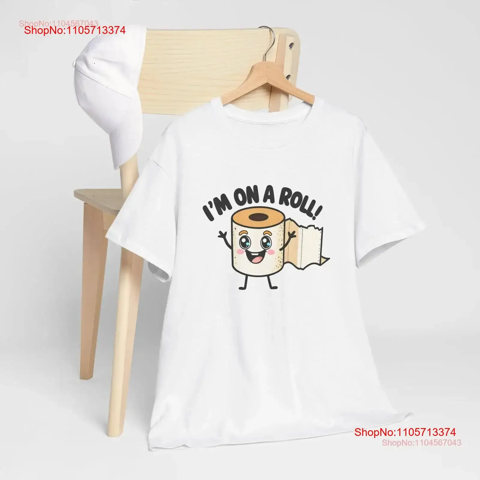 Cheerful Cartoon Toilet Paper Roll Character T Shirt vintage Washed Comfortable homme Breathable designer clothes