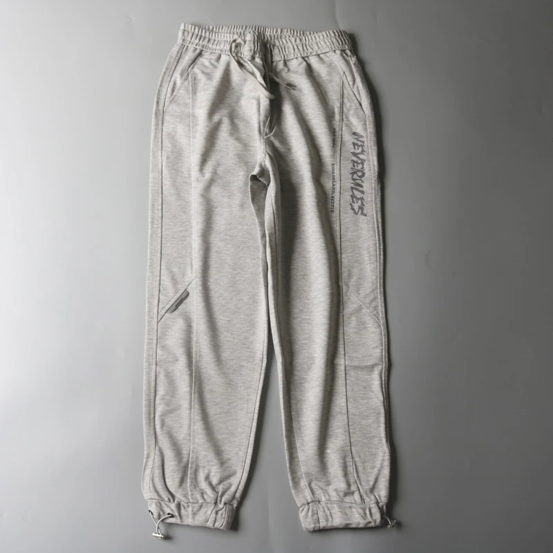 

Свободные повседневные мужские спортивные брюки в корейском стиле, укороченные (9/10), на весну-осень, с эластичным поясом, свободного кроя, длинные штаны