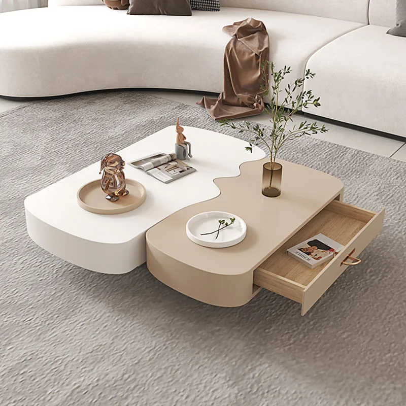 Irregular Nordic Coffee Table Bedroom White Premium Modern Coffee Tables Books Design Table Basses De Salon Home Furniture