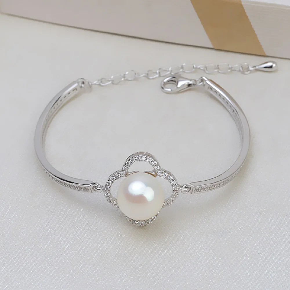 

Beautiful Bracelet AAAA 10-11mm 11-12mm Japanese Round Pearl Lucky Grass Bracelet 925S