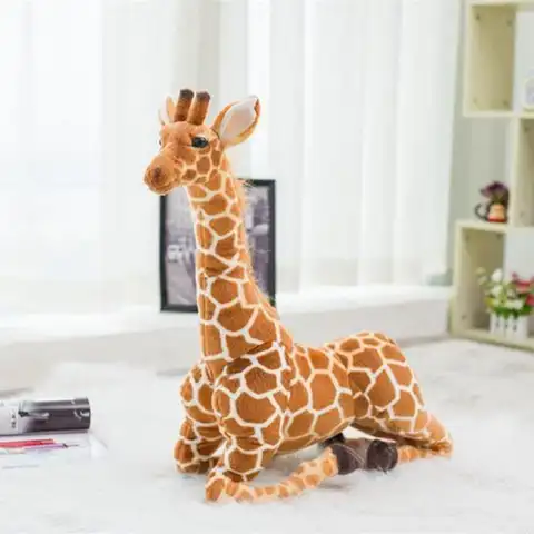 95AE 23/31in Plush Pillow Animal Giraffe for Doll Throw Pillow Car Decor Valentine Gi