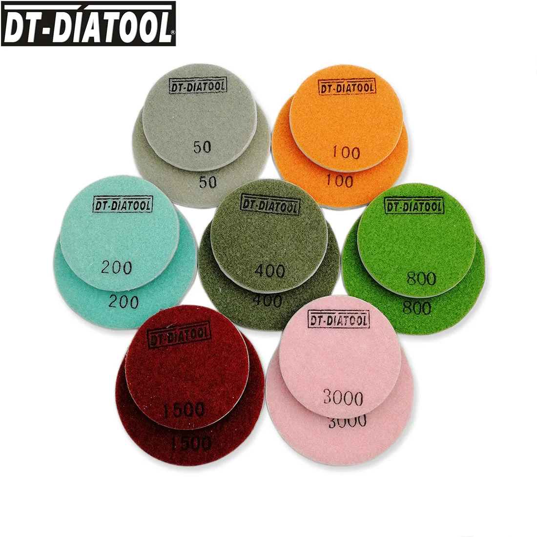 DIATOOL 9pcs Dia 80/100mm Diamond Polishing Pads Sanding Discs Polish Wheel Concrete Terrazzo Cement Diamond Polishing Pad 80mm