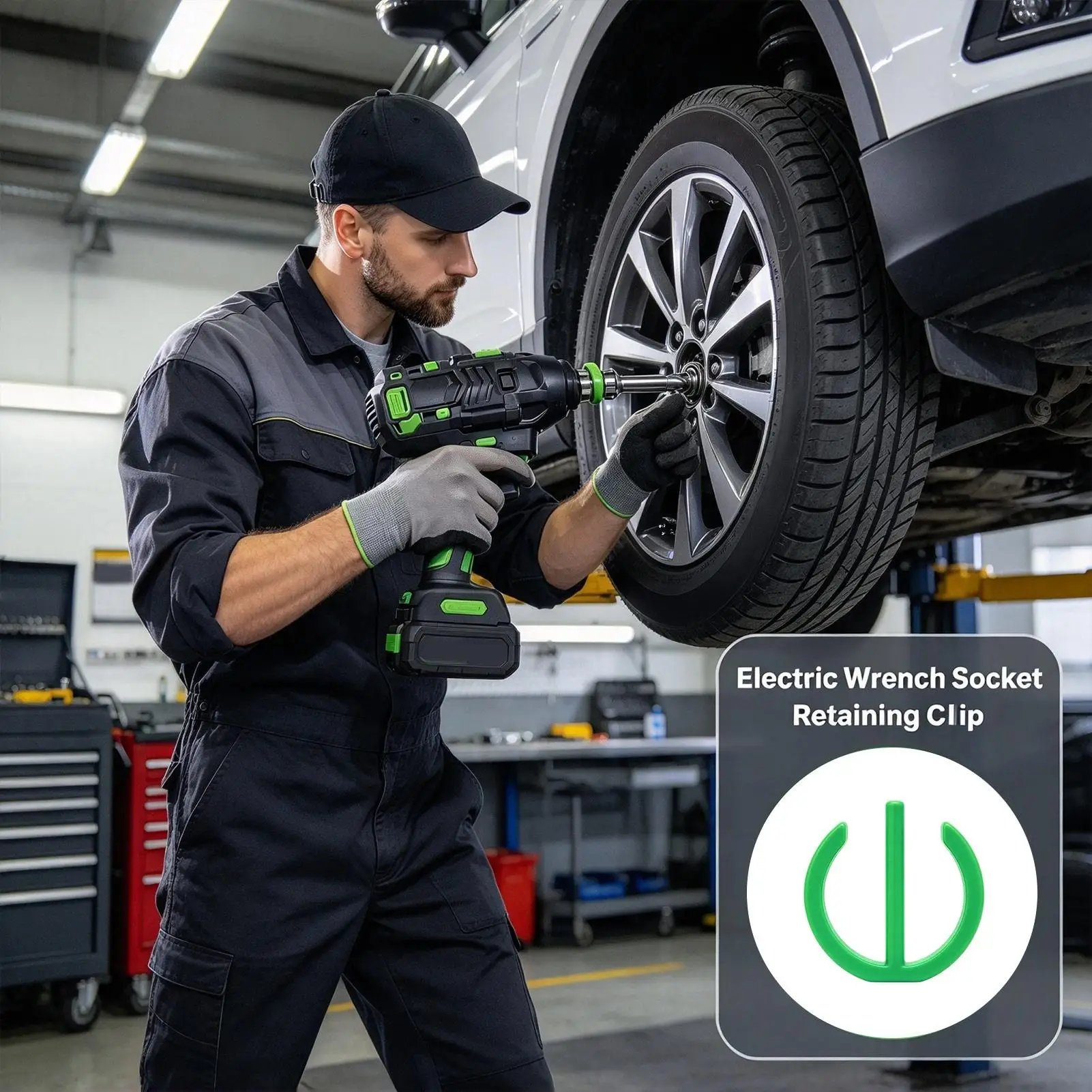 Wrench Socket Retaining Ring Clip 10 Pieces Tight Fit Clamp 1/2 Inch Wrench Drive Retaining Rings For Auto Mechanics Technicians