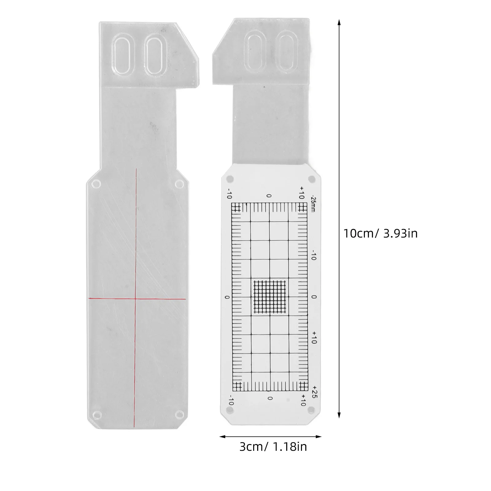 1 مجموعة الكراك مراقبة حاكم الاكريليك الكراك عرض مقياس حاكم أداة قياس لجدران البناء المحمولة عالية الدقة #4