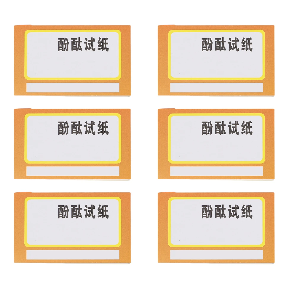 

6Pcs Phenothalin Paper Test Strips Chemistry Experiment Supplies PH Indicator Accurate Testing Kit for Physics Teaching Aid