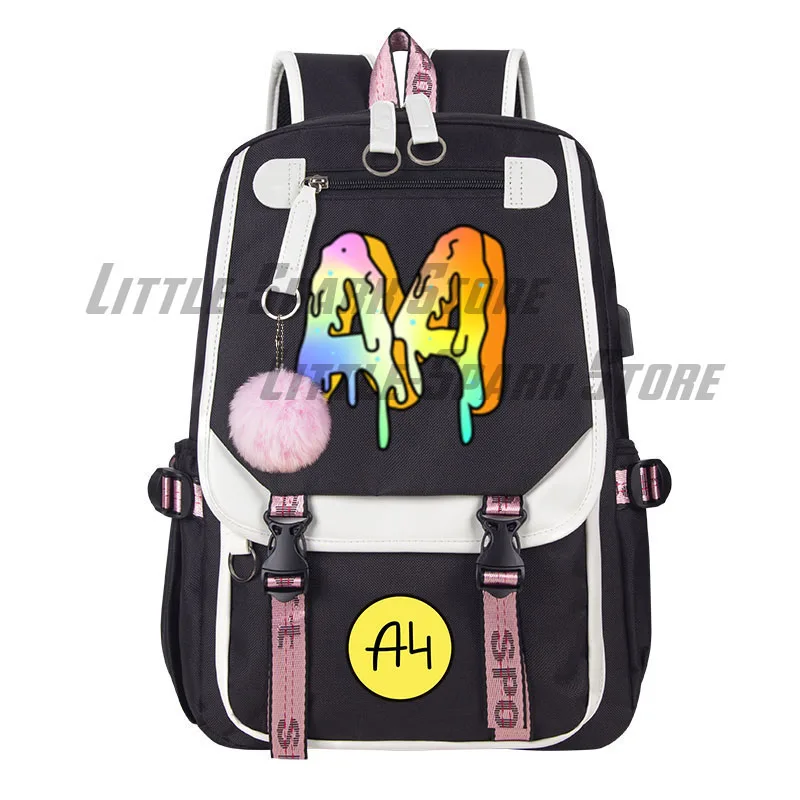 

New Cute А4 Donuts backpack Cartoon Children Students Schoolbag Merch A4 Lamba Boy Girl Book Bags Mens Women USB Charging Bags