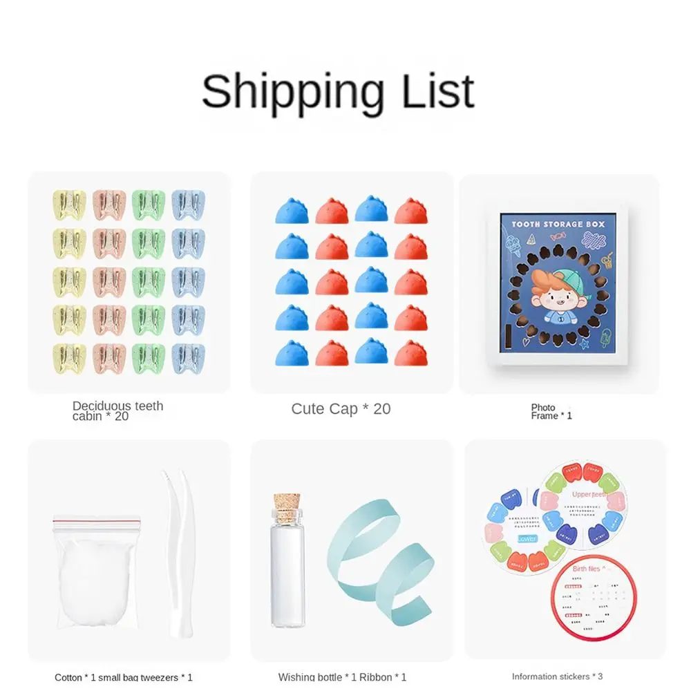 منظم هدية عيد الميلاد والدش، صندوق أسنان كريستالي، حاوية أسنان الطفل، صندوق تخزين الأسنان، علبة جمع الأسنان #4