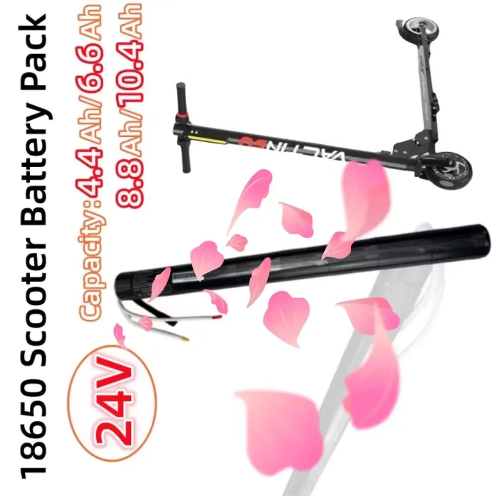 

Electric Scooter Lithium Battery Pack 24V Carbon Fiber Tubular 4.4Ah-10.4Ah Built-In 18650 Battery High-Performance for Scooter