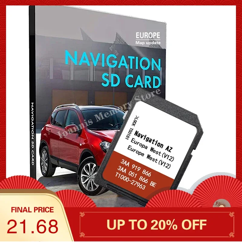 

Sat Nav SD Card RNS315 AZ V12 WEST for VW Map Naving Card Update Version Europe Navigation