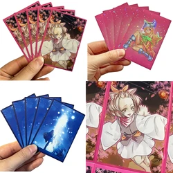 YuGiOh-cubierta protectora de cartas comerciales para chica, cubierta protectora de Anime japonés, Mangas de calidad Premium brillante, mago oscuro, 63x90mm