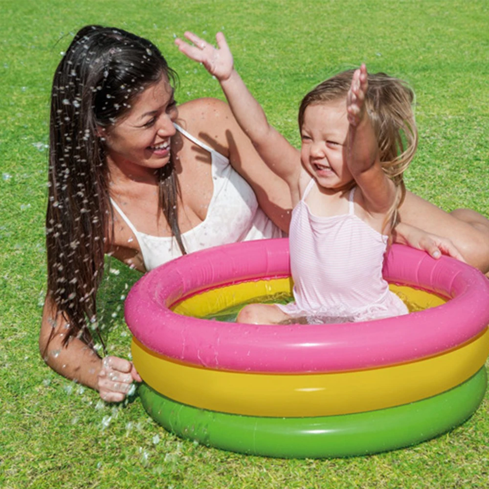 Summer Baby Inflatable Swimming Pool Thicken Blow Up PVC Round Swimming Pool Newborn Bathtub Kids Toddler Pool Accessories