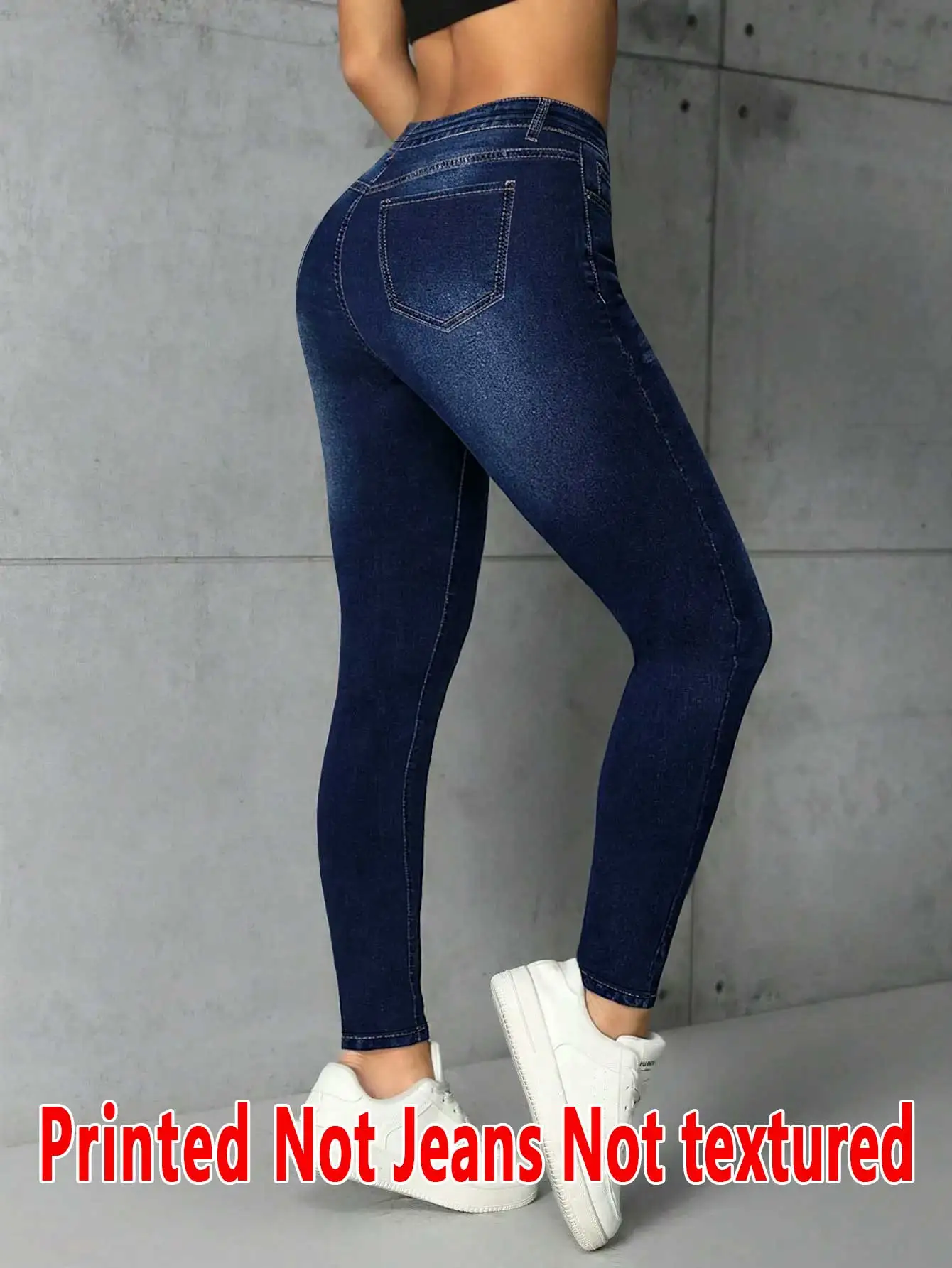 8441 [Printed Leggings - Not Denim Fabric]Printed Leggings - Made from Non-Faux Denim Fabric, Women'S Long Pants,