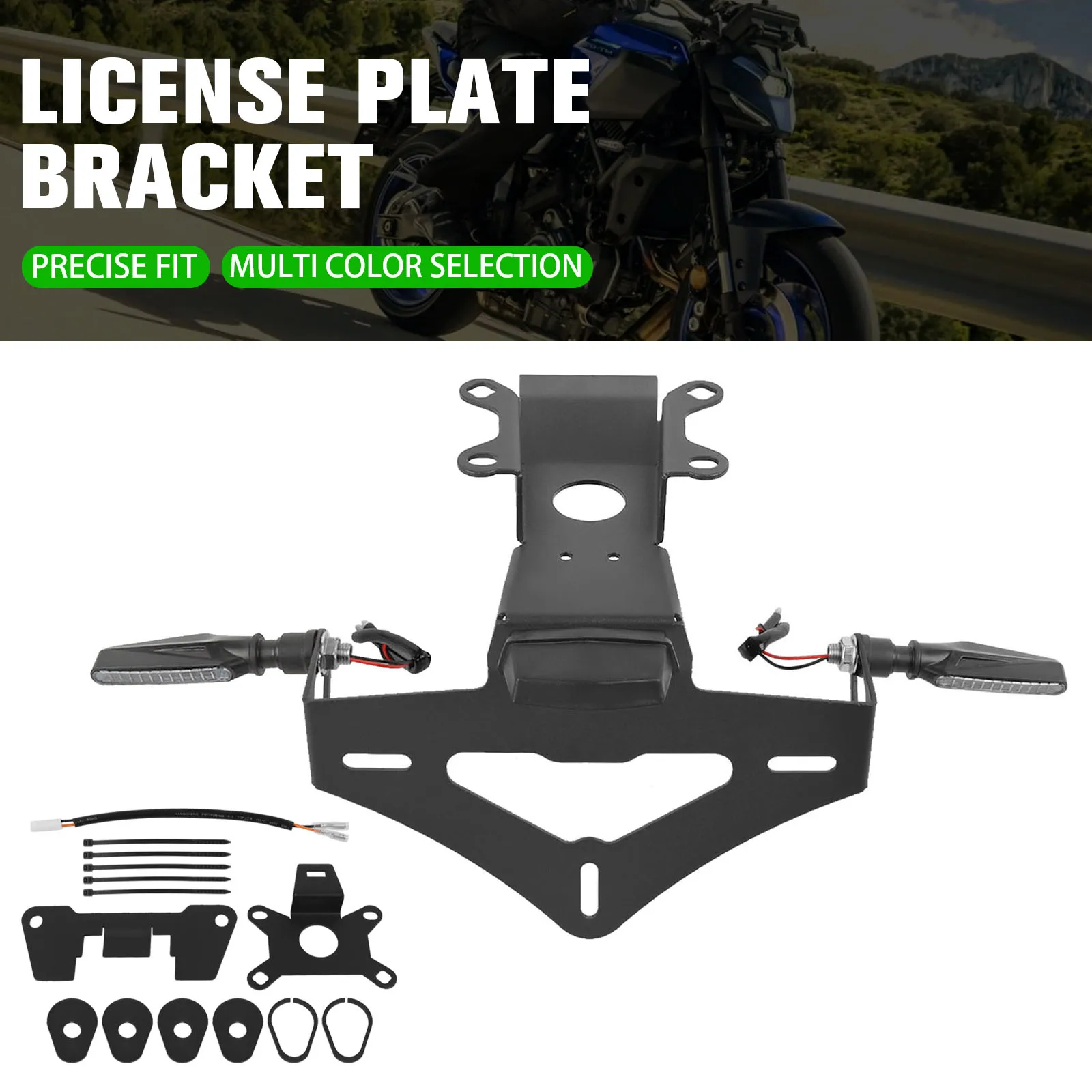 

For YAMAHA MT-07 MT07 2025 Motorcycle Rear Fender Eliminator With LED Light Bracket MT 07 License Plate Holder Frame Tail Tidy