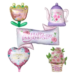 5pcs English Happy Motherโs Day Foil Balloons Mothers Day Balloon Party Air Globos Home Mom Birthday Anniversary Decor Gifts