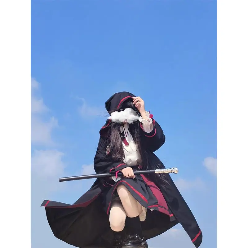 Bla Magic Cloak irt ort تنورة مجموعة لطيف لوليتا الساحرة الصغيرة loween زي الملابس النسائية طويلة Sve KTV ثوب مسائي
