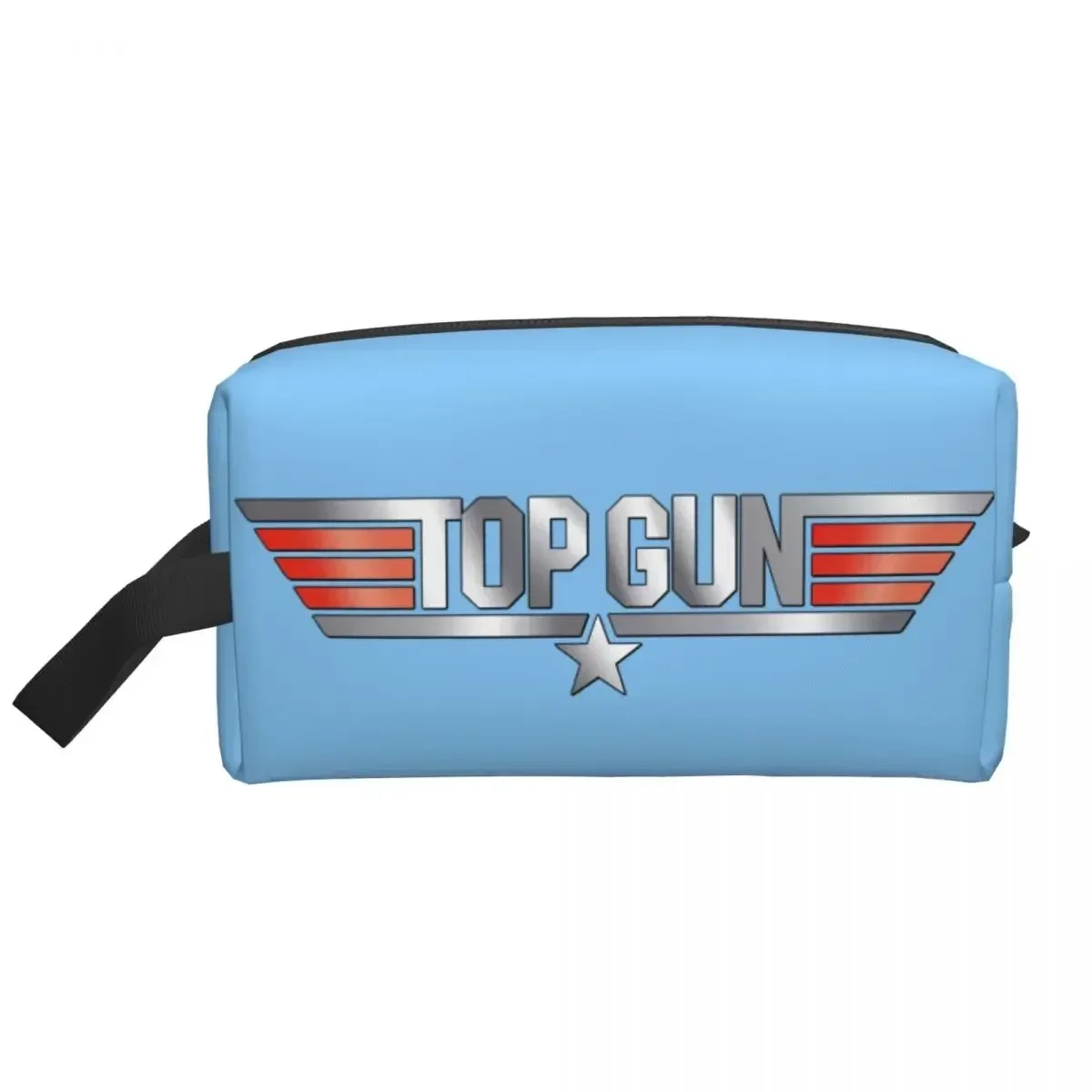 Custom Tom Cruise Maverick Film Top Gun Travel Cosmetic Bag for Women Makeup Toiletry Organizer Ladies Beauty Storage Dopp Kit