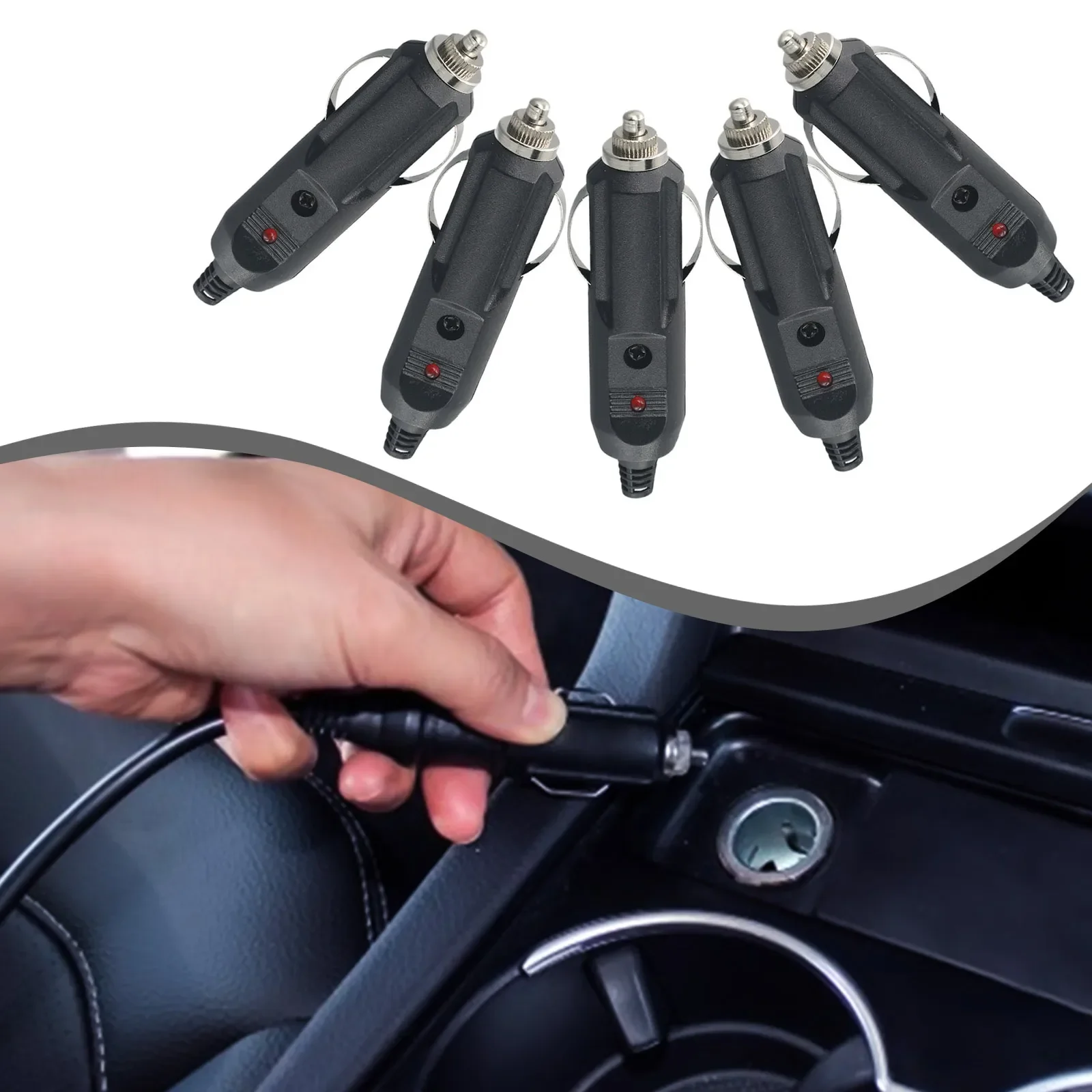 5 قطعة 12 فولت 24 فولت سيارة الصمامات 5A مع مؤشر LED-سجائر-ولاعة-التوصيل الصمامات مهايئ شاحن الطاقة موصل الصمامات محول