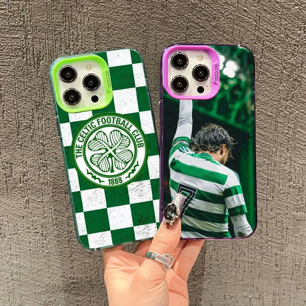 For C-Celtic F-Fc  Phone Case For iPhone 17,16,15,14,13,12,11 Plus,Pro Max,XS,Colored silver phone case