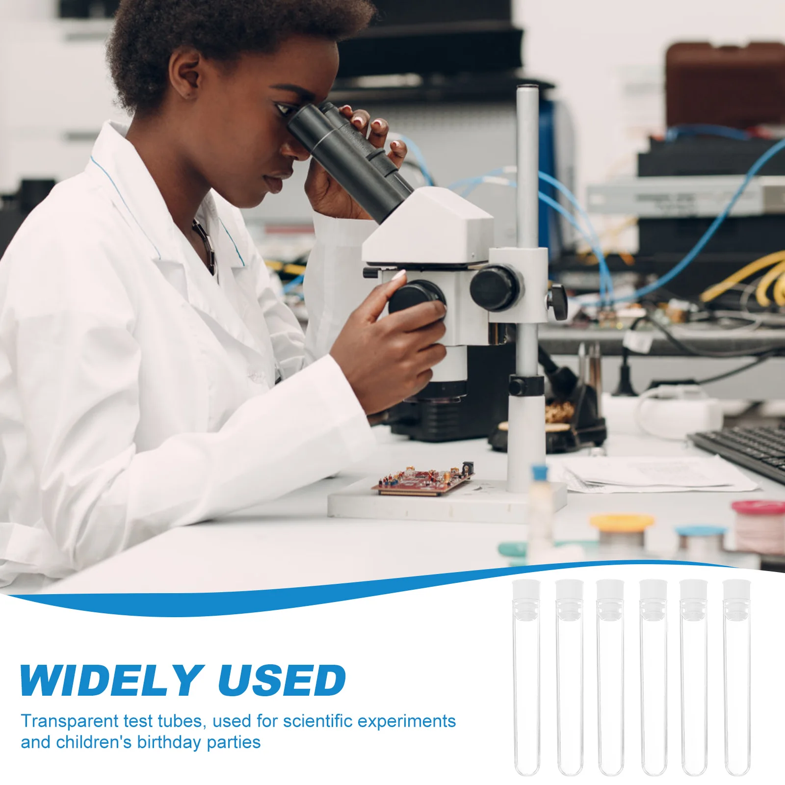 

50 pcs Plastic Test Tube Clear Kids Test Tubes With Lids Small Portable For Science Experiments Candy Beads Storage