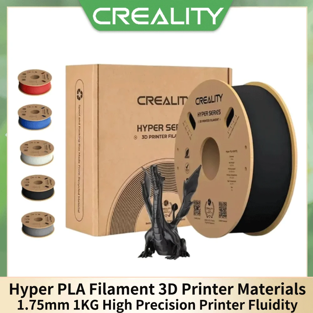 

CREALITY Hyper PLA Filament 3D Printer Materials Series 1.75mm 1KG High Precision Printer Fluidity Faster Cooling Manufacturing