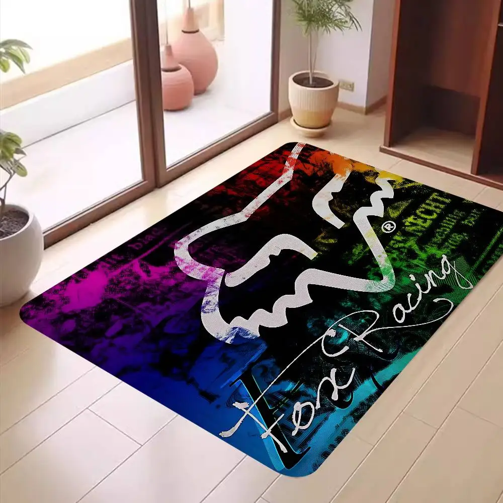 F-FOX Racing Car Moto Bathroom Mat Anti-slip Absorb Water Long Strip Cushion Bedroon Mat Hotel Decor Mat