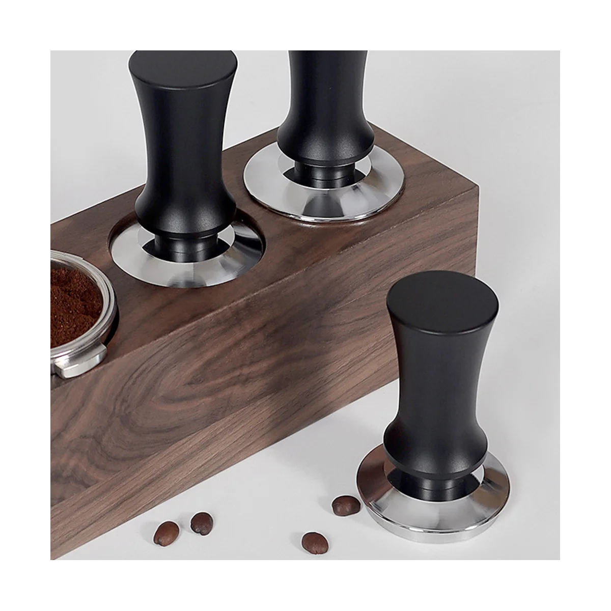 

51mm Coffee Tamper Stainless Steel Wooden Handle Flat Pressure Press Hammer Barista Tools Coffee Powder Hammer