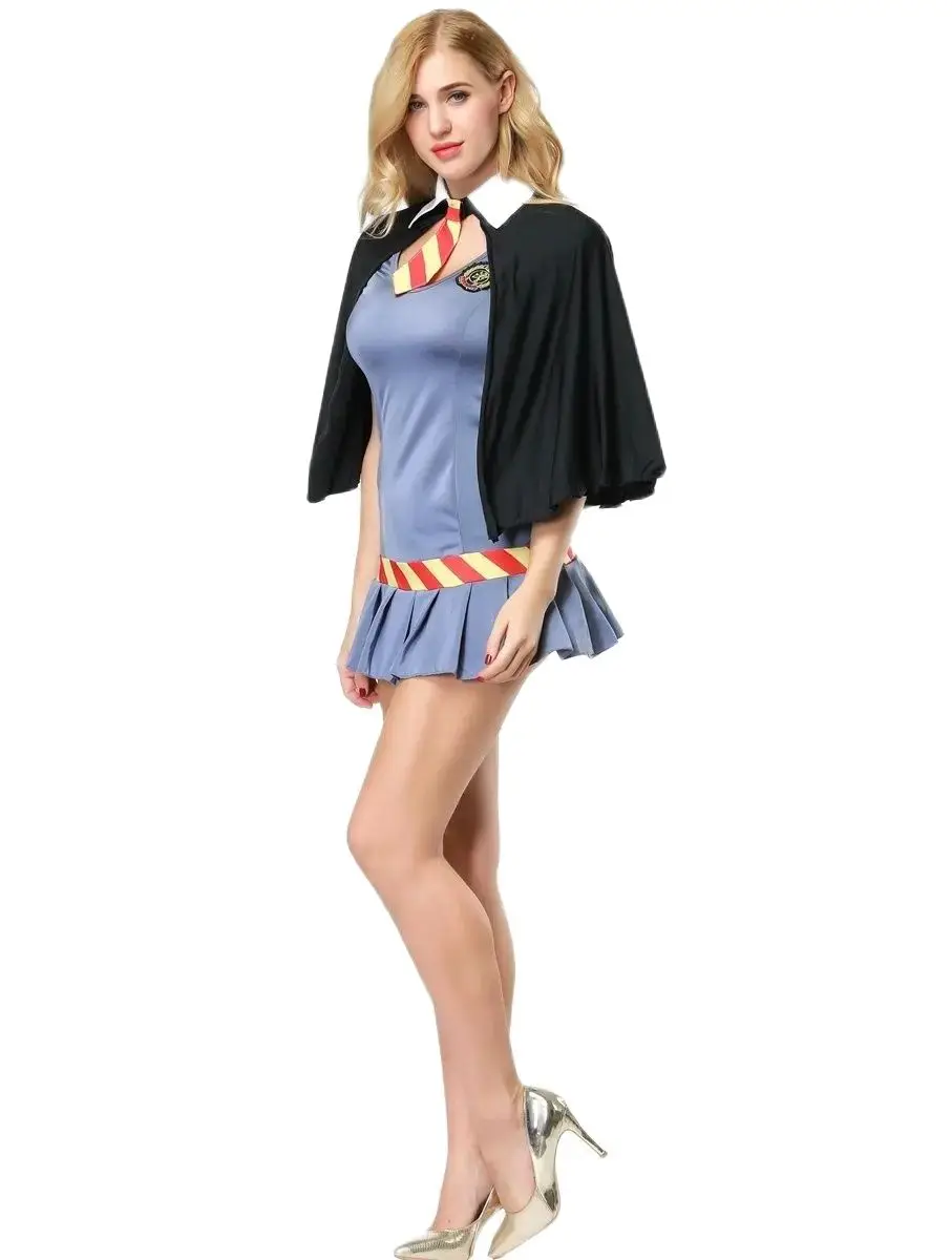 

Школьный костюм волшебника, популярный женский сексуальный костюм для косплея на Хэллоуин