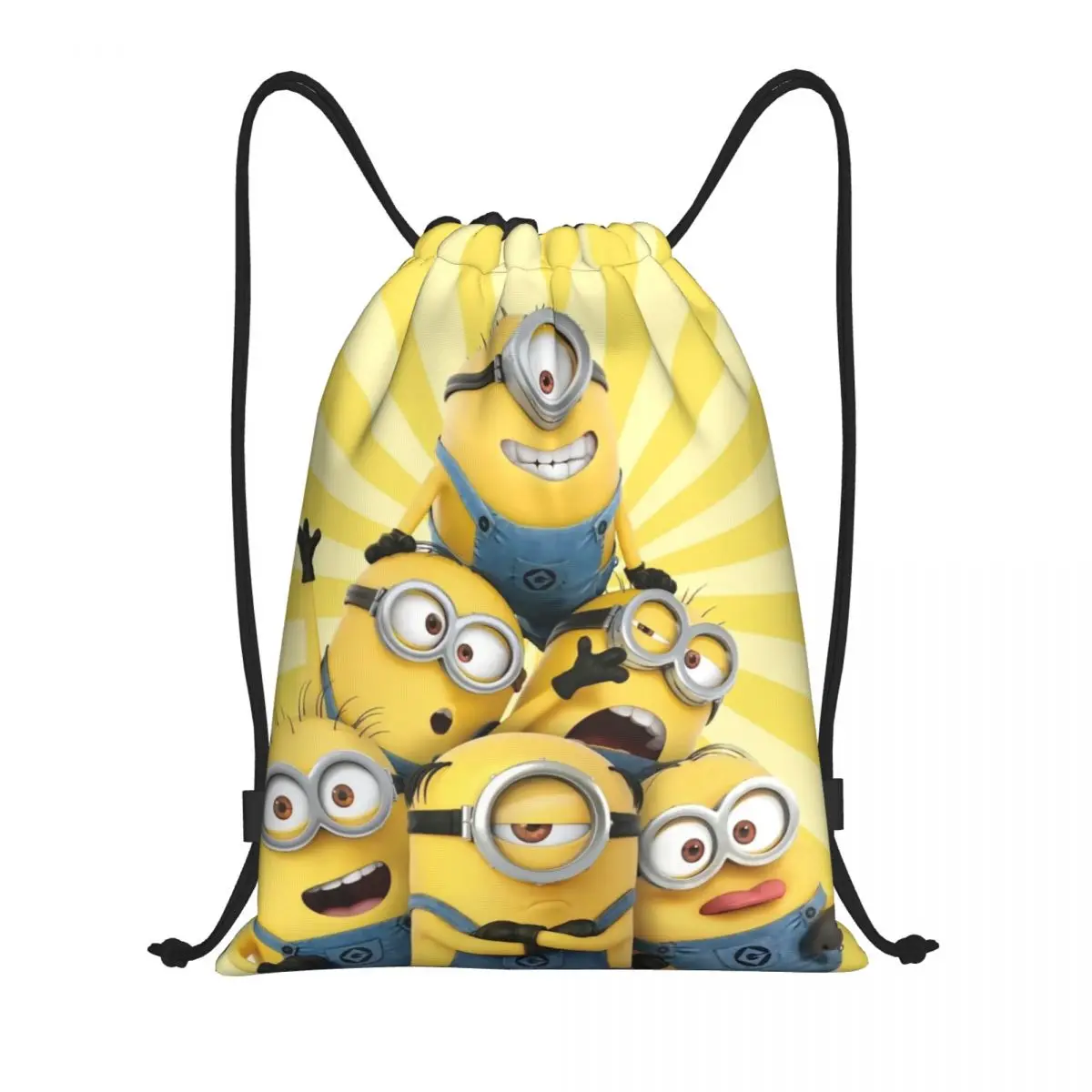 Minions Sport Trekkoord Rugzak Sport Fitness Reizen Outdoor Sackpack Vrouwen En Mannen Grote Capaciteit Gym Zwemstrandtassen