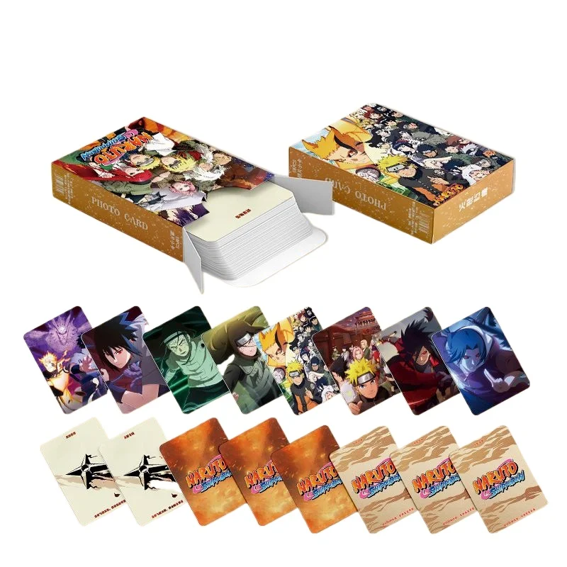 NARUTO Uzumaki Naruto Uchiha Itachi Gaara Anime Zweidimensionale Laserkarten Studenten-Sammelkarten Gedenkkarten 55 Stück – Detail 3