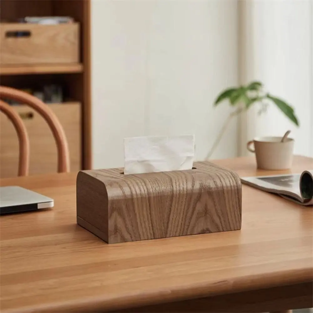 

Creative Simple Solid Wood Tissue Box Drawer Design Nordic Style Tissue Case Smooth Surface Tissue Holder Bathroom