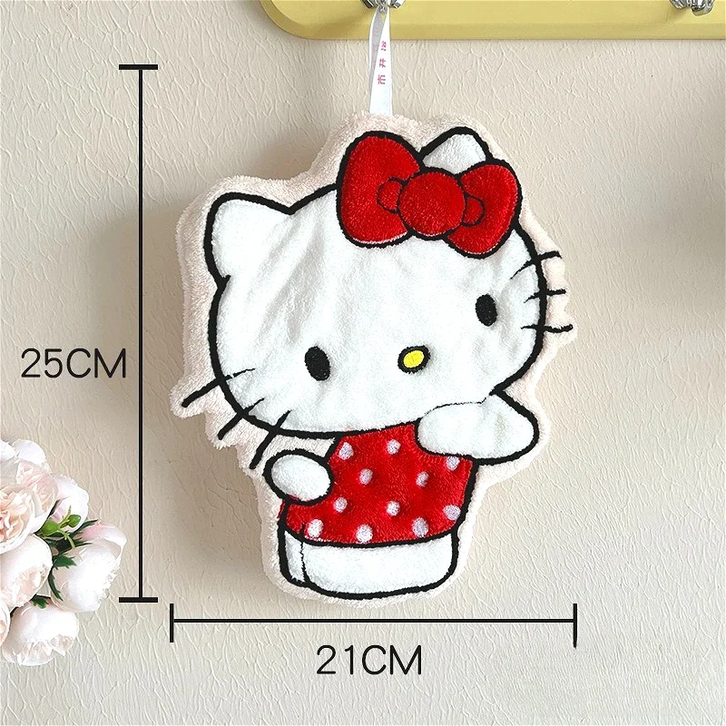 Sanrios Household Cleaning Towel anime HelloKittys soft Handkerchief Towels cute Hand Towels toalhas Kitchen Dish Cloth for kids