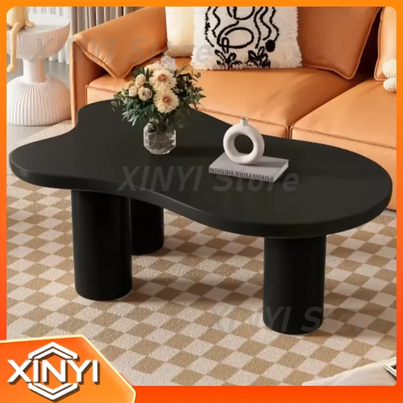 Custom Modern Irregular Style Cloud Coffee Table for Living Room with Three Strong Legs Round-edged Center Table for Small