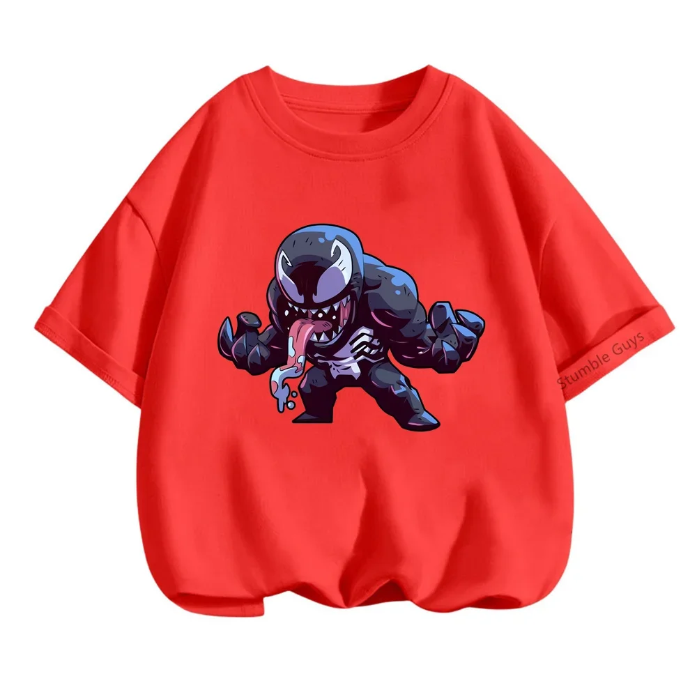 3-14 Years Kids Boys Venom Short Sleeve 3d T-shirts Tops Clothes Baby Boys Print Tees Children Clothing Kids Cartoon Outfit