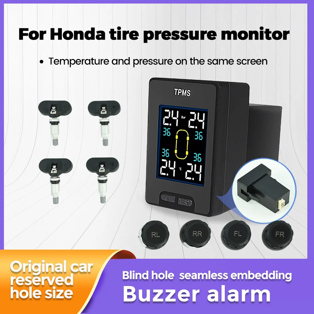 

Оригинальный зарезервированный размер глухих отверстий, дисплей температуры и давления в шинах, зуммер, внешний 4 шт., сенсорный костюм для Honda, универсальный