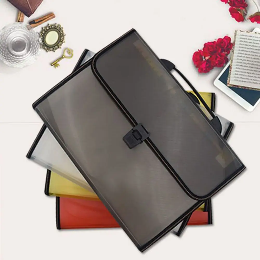 13 Pocket Test Paper Storage Bag Dustproof Waterproof Handheld File Bag Portable Simple Expanding Document Organiser