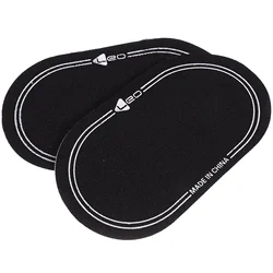 2Pcs Bass Drum Patch Double Drum Pedal Patches Drum Pads Sticker for Drum Percussion Accessories Black