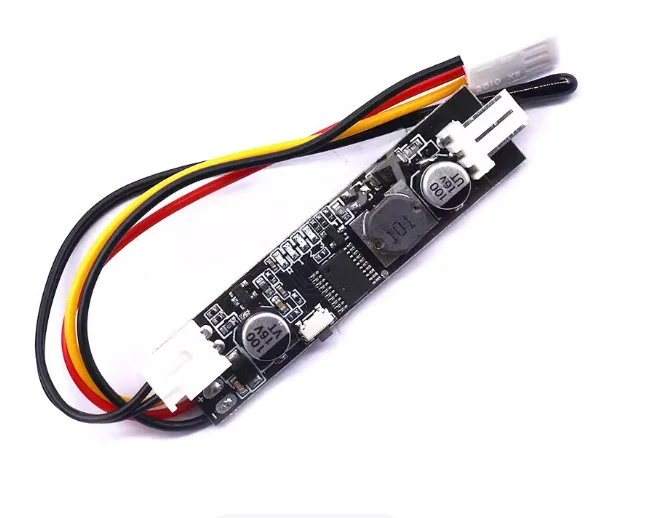 Single channel 2-3 wire small size can shut down 5V-12V fan temperature control speed controller, weak current chassis temperatu