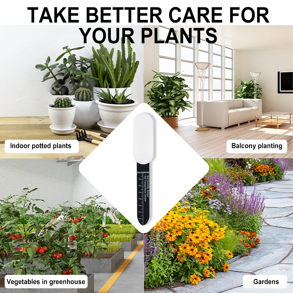 1-5pc Tuya Zigbee Soil Tester Humidity Temperature Moisture Sensor Smart Life APP Monitor Garden Automation Irrigation Detection