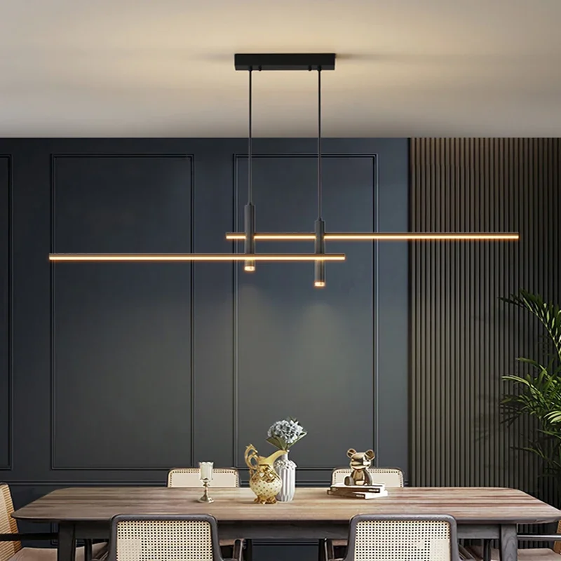 Lampe Moderne Simple à une Ligne, Luminaire Décoratif d'Nik, Idéal pour un Restaurant, un Bar, une Salle à Manger ou une Boutique de Vêtements, Nouveauté, 2024LED