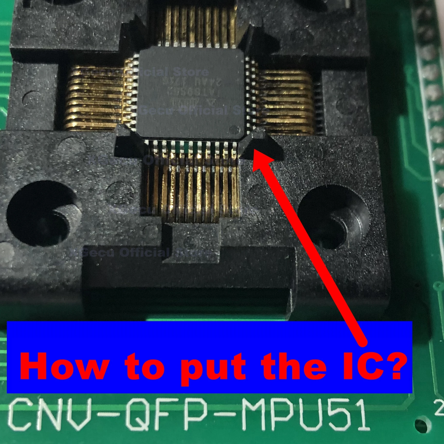 CNV-QFP-MPU51 adapter LQFP44/VQFP44/QFP44/TQFP44-DIP40 support 8051 MCU for TL866A TL866CS TL866II PLUS ZIF 40-PIN Programmers