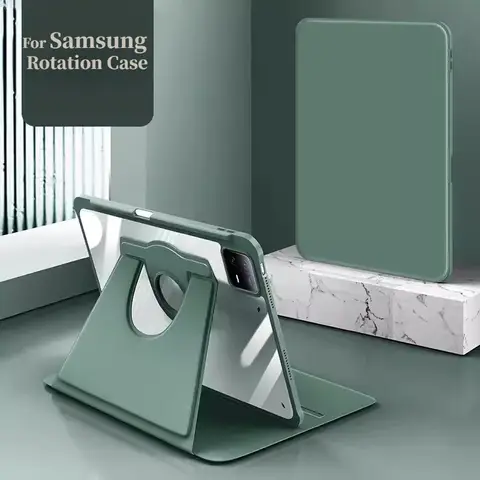 360° Rotating Tablet Case for Samsung Galaxy S11 S10 S9 Ultra 14.6" S8 S7 FE A9 A11 Plus S6 Lite 8.7" Flip Cover with Pen Holder