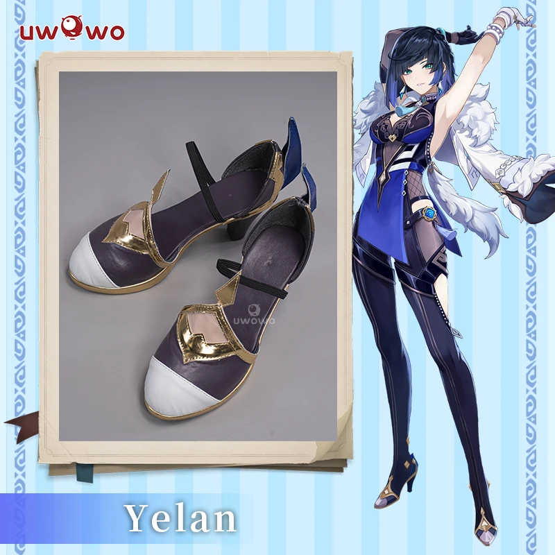 

Cosplay Game Genshin Impact Yelan Cosplay Shoes Liyue Hydro Female Lovely Uniform Halloween Party Role Play Outfit